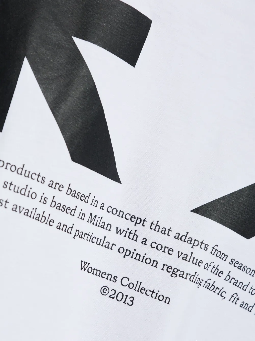 Off-White T-shirt met patroon Wit