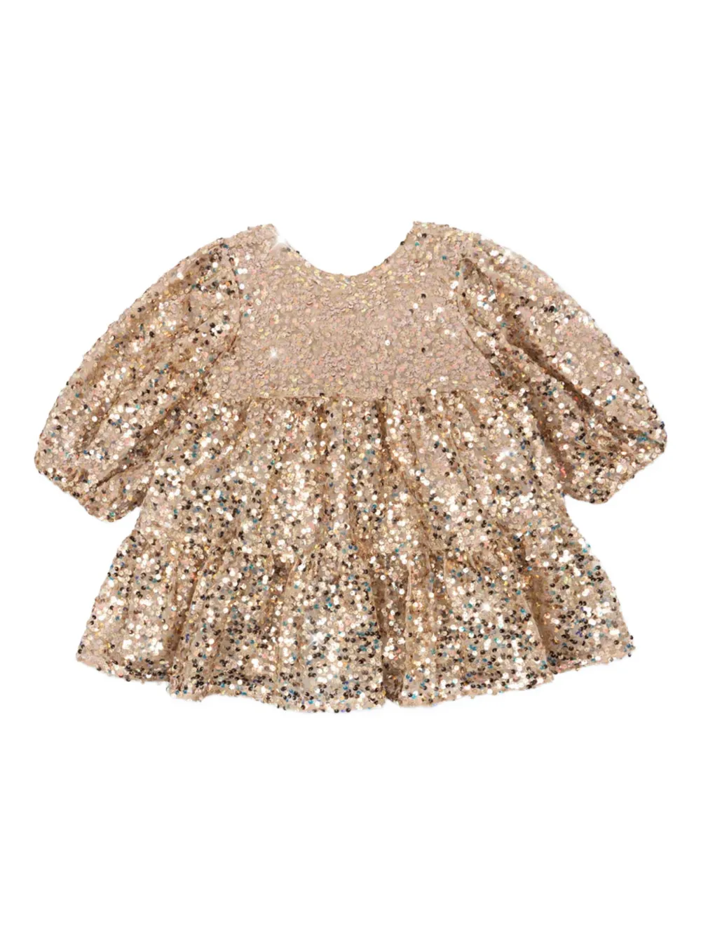 Konges Sløjd Lila bow sequin tiered dress - Oro