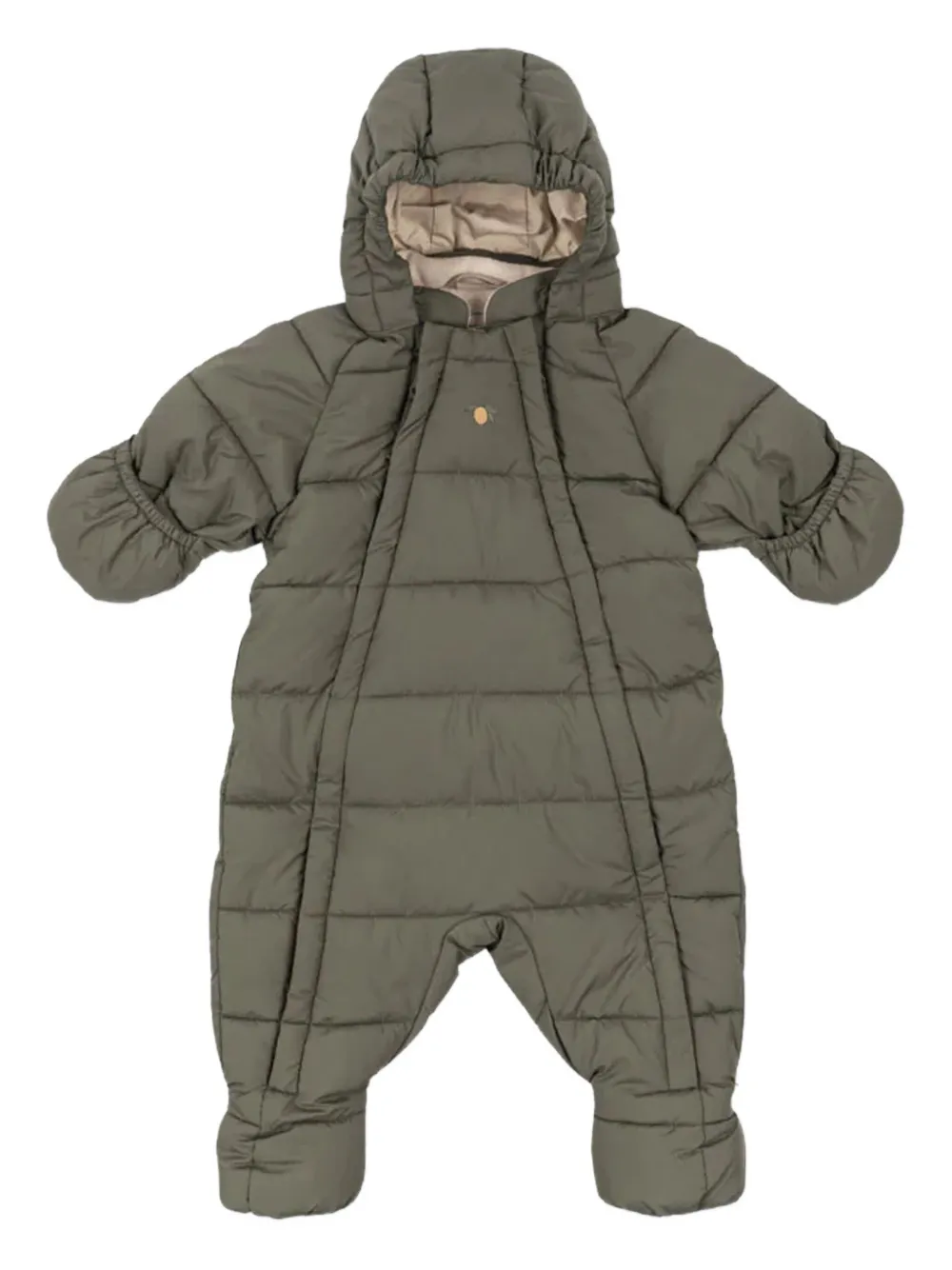 Konges Sløjd quilted hooded snowsuit | Green | Image 1