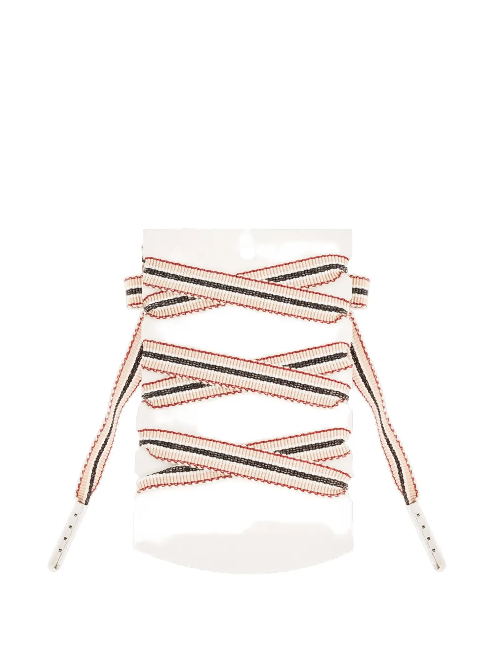 Golden Goose Striped-pattern Crystal-appliqué Shoelaces In Multi