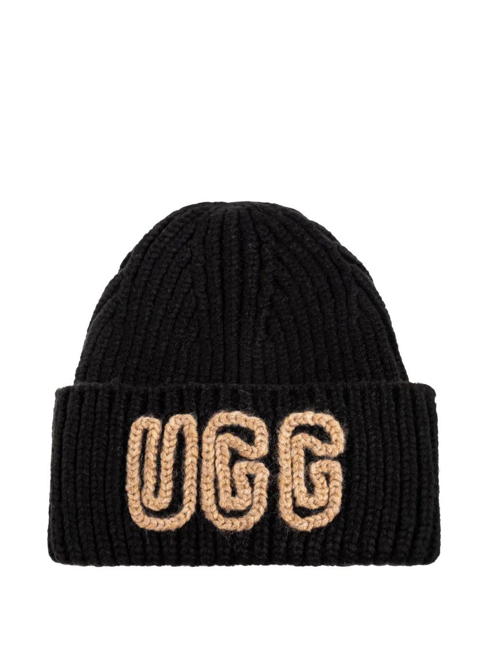 Ugg Logo-embroidered Beanie In Black