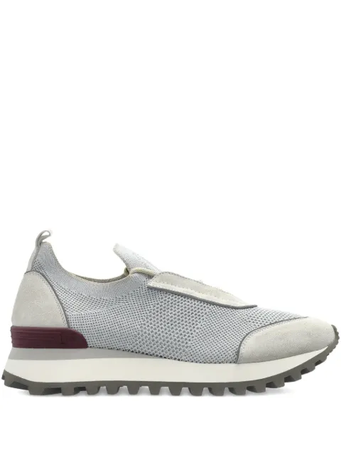 Eleventy knitted panelled sneakers