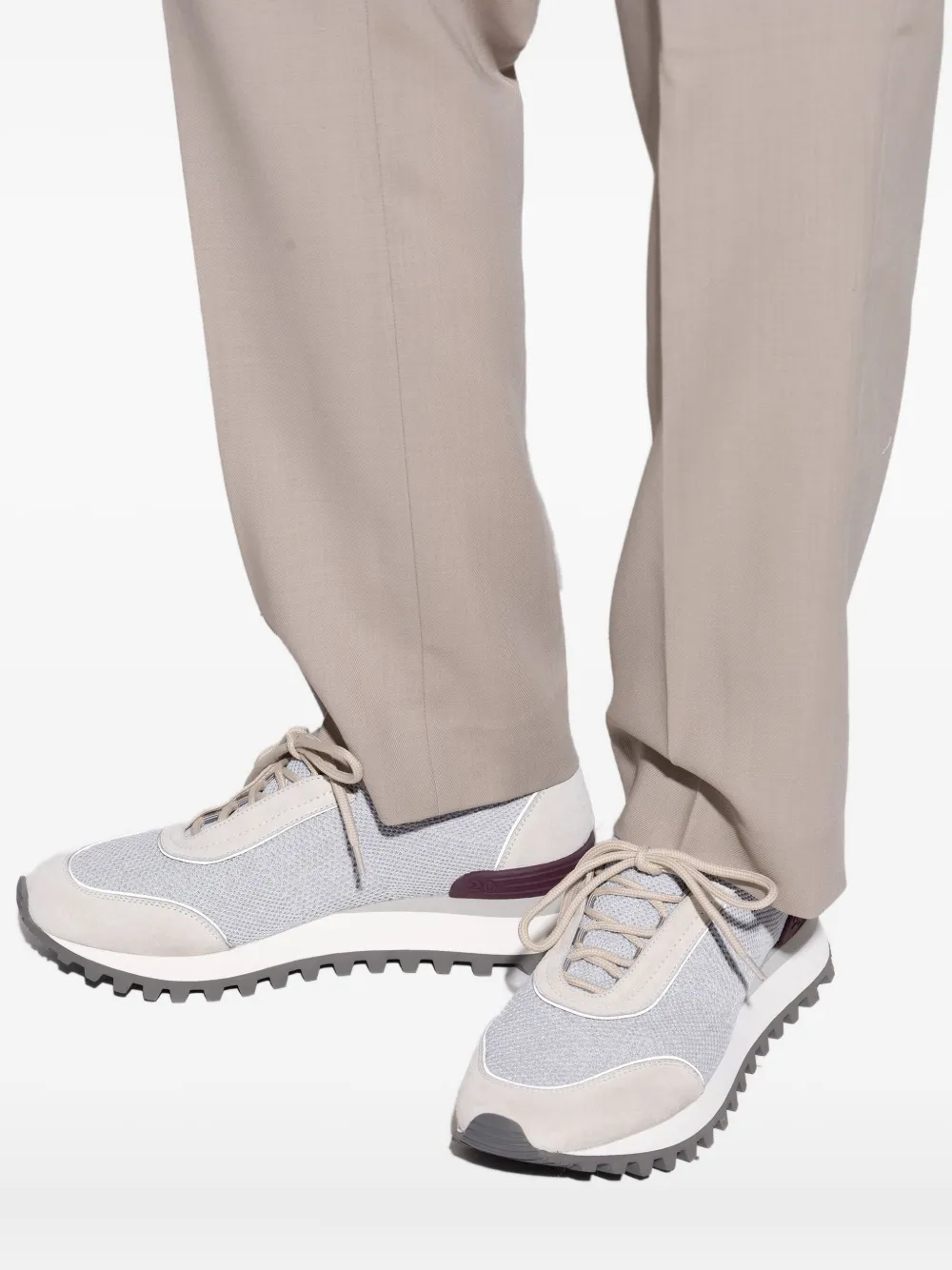 Eleventy Sneakers met gebreide vlakken Grijs