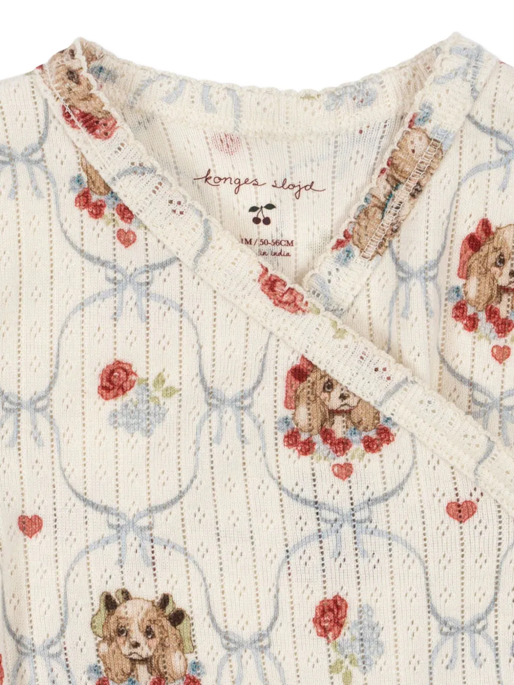 Konges Sløjd Romper met puppyprint Beige