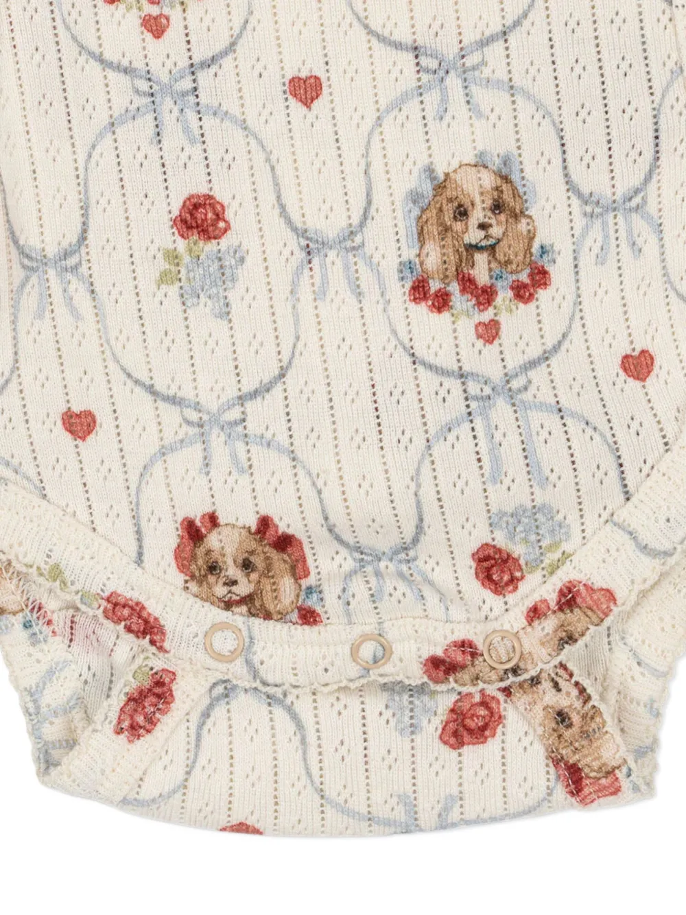Konges Sløjd Romper met puppyprint Beige