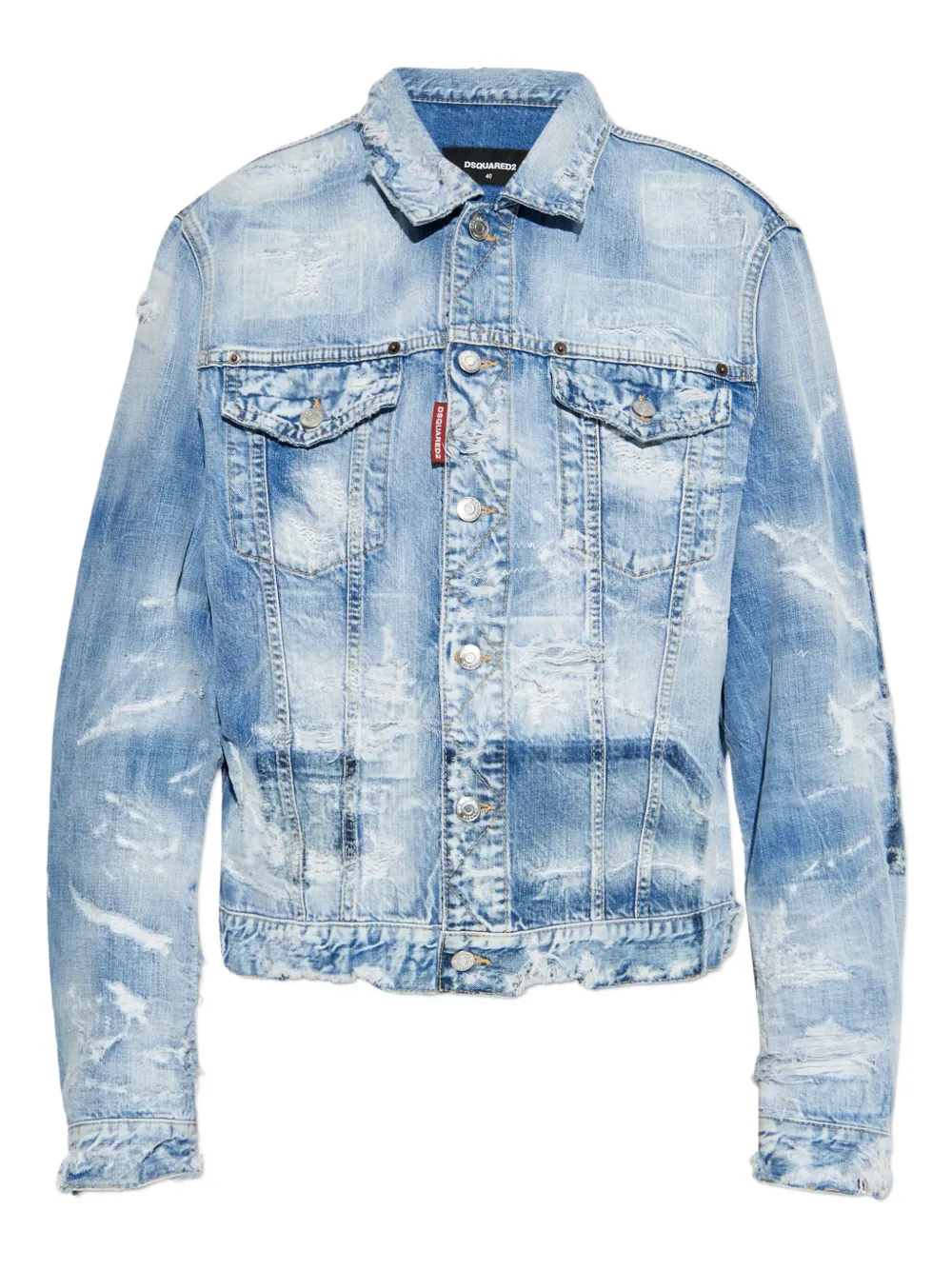 DSQUARED2 distressed denim jacket | Blue | Image 1