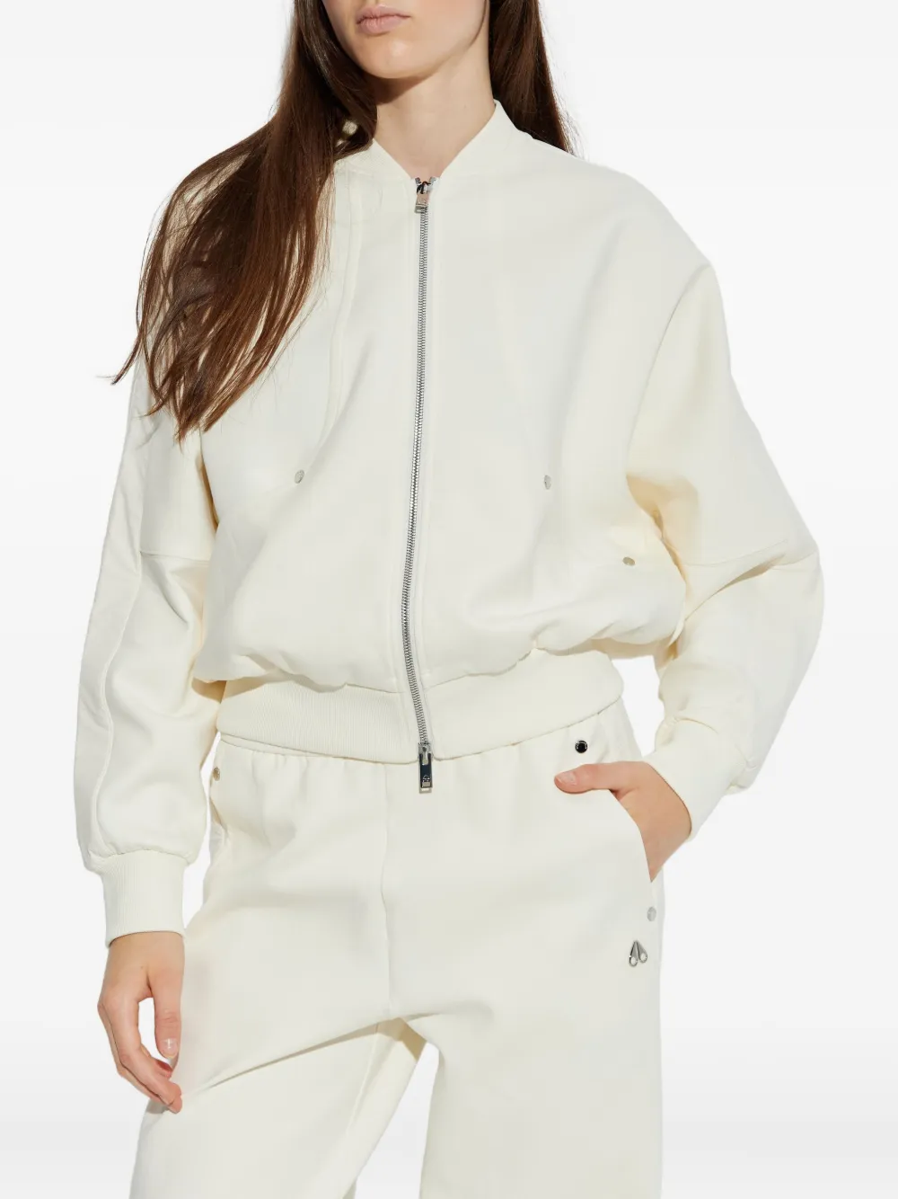 Moose Knuckles Bomber Jacket In White