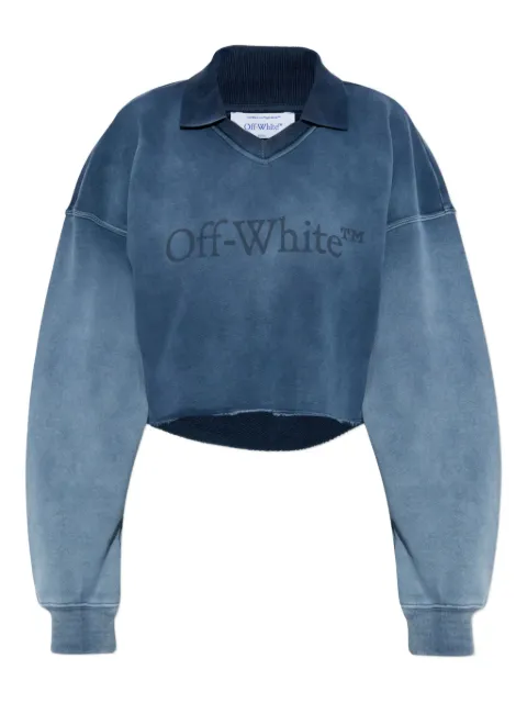 Off-White logo-print cropped sweatshirt