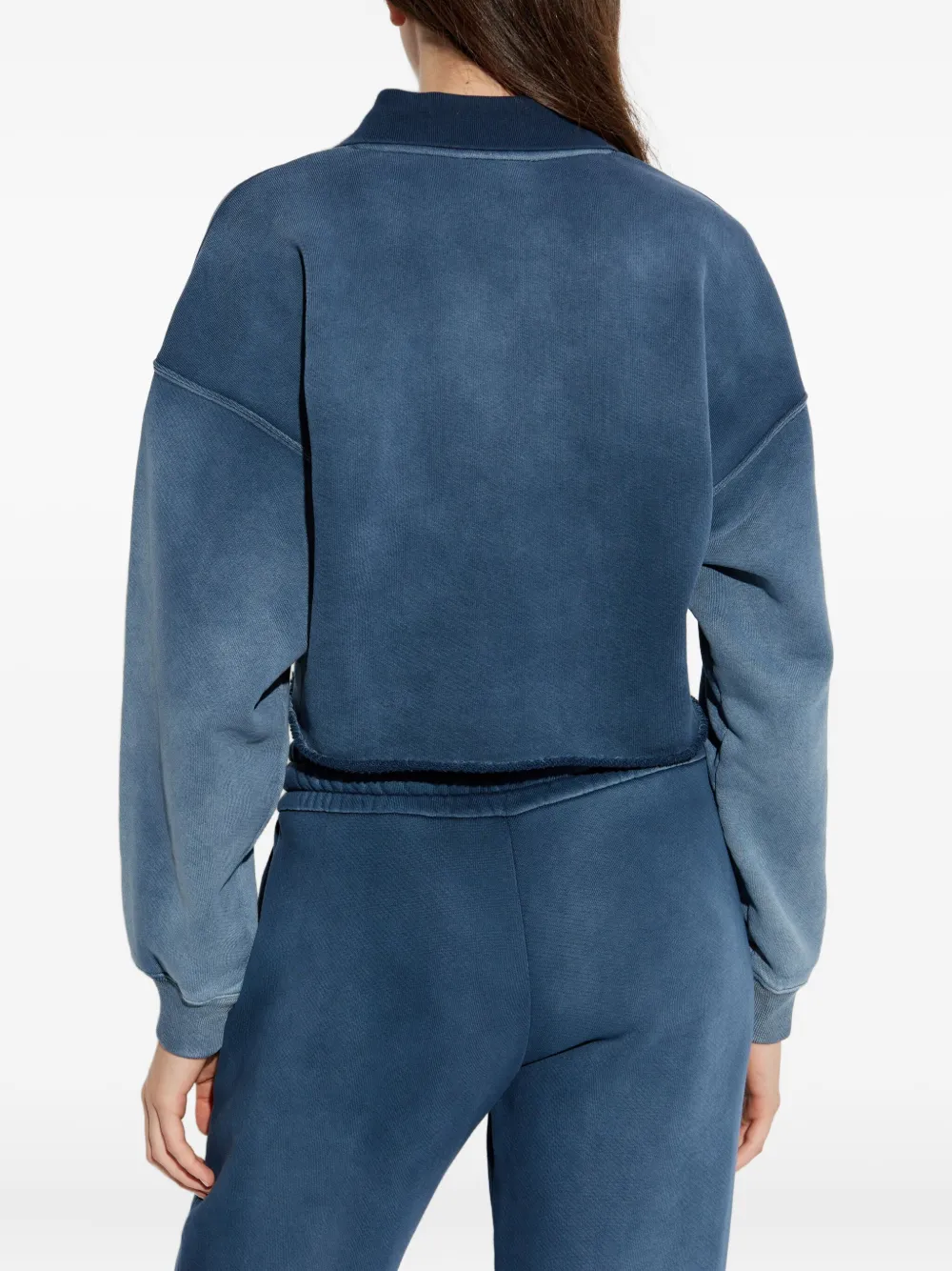 Off-white Collared Raw-hem Knitwear In Blue