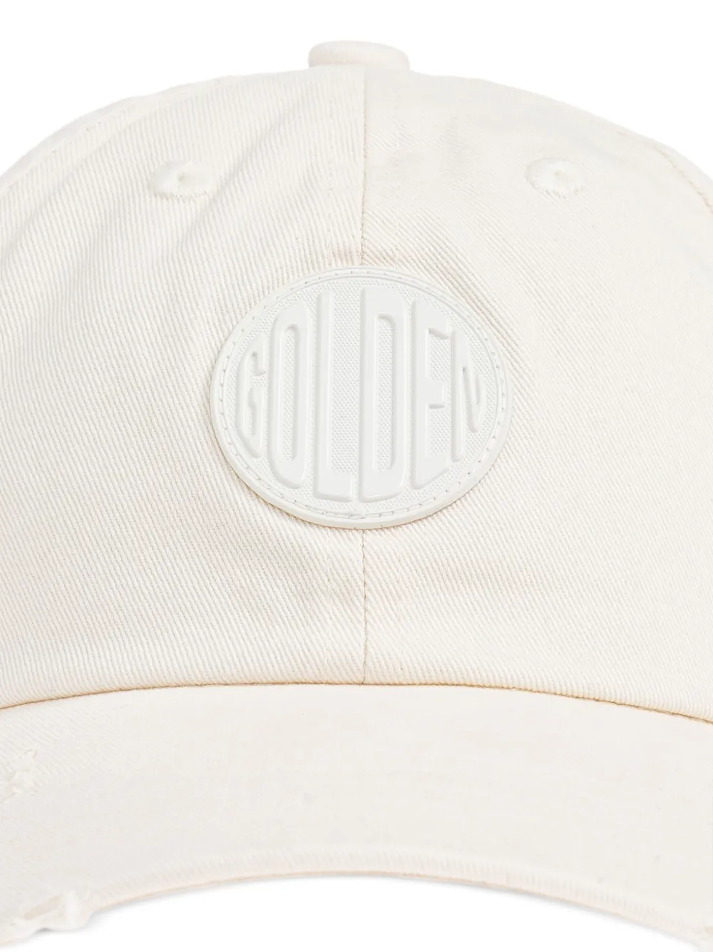 Golden Goose Kids Honkbalpet met logopatch Wit