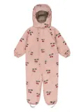 Konges Sløjd Award hooded cherry-print snowsuit - Pink