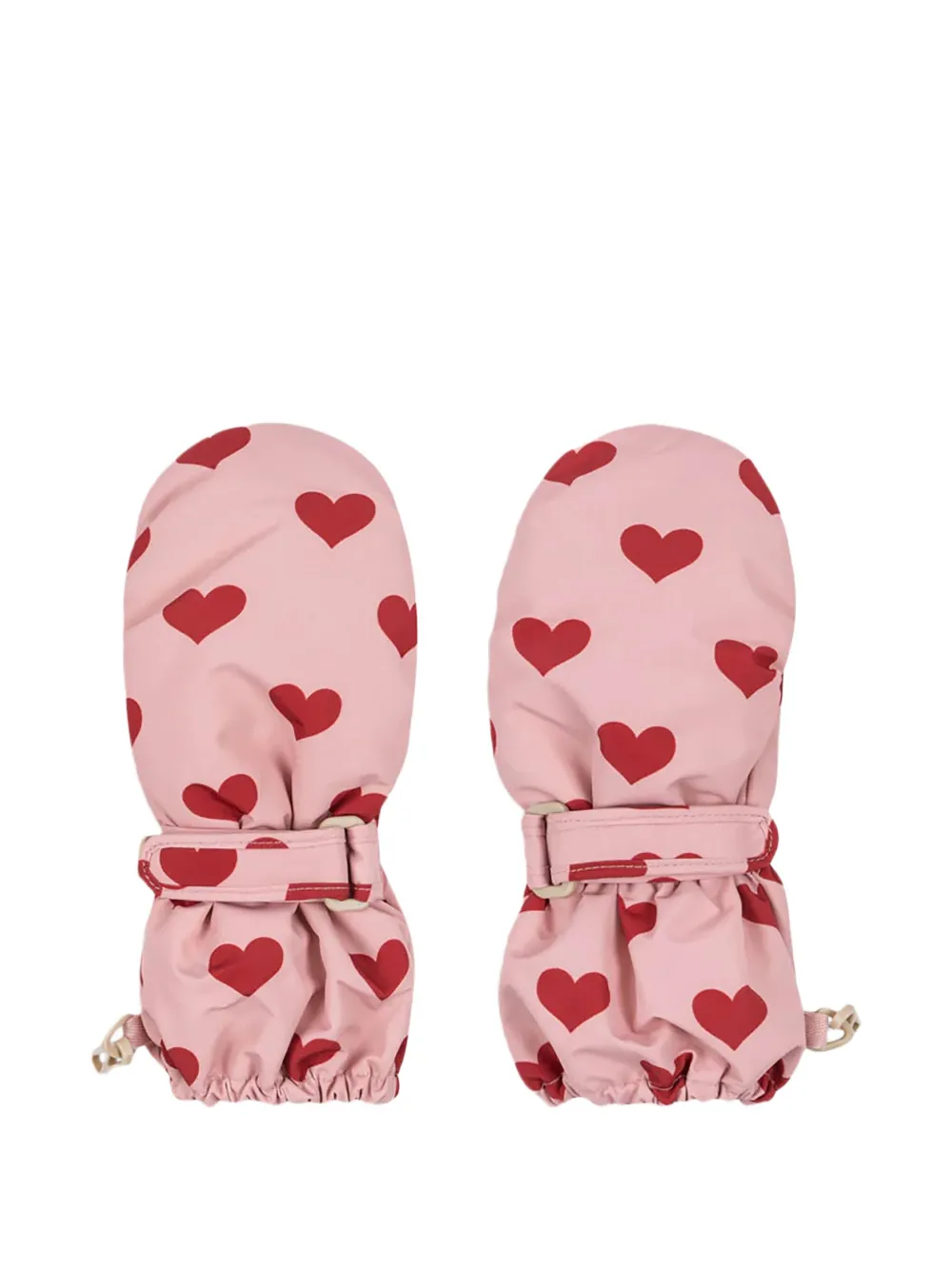 Konges Sløjd Nohr heart-pattern buckle mittens | Pink | Image 1