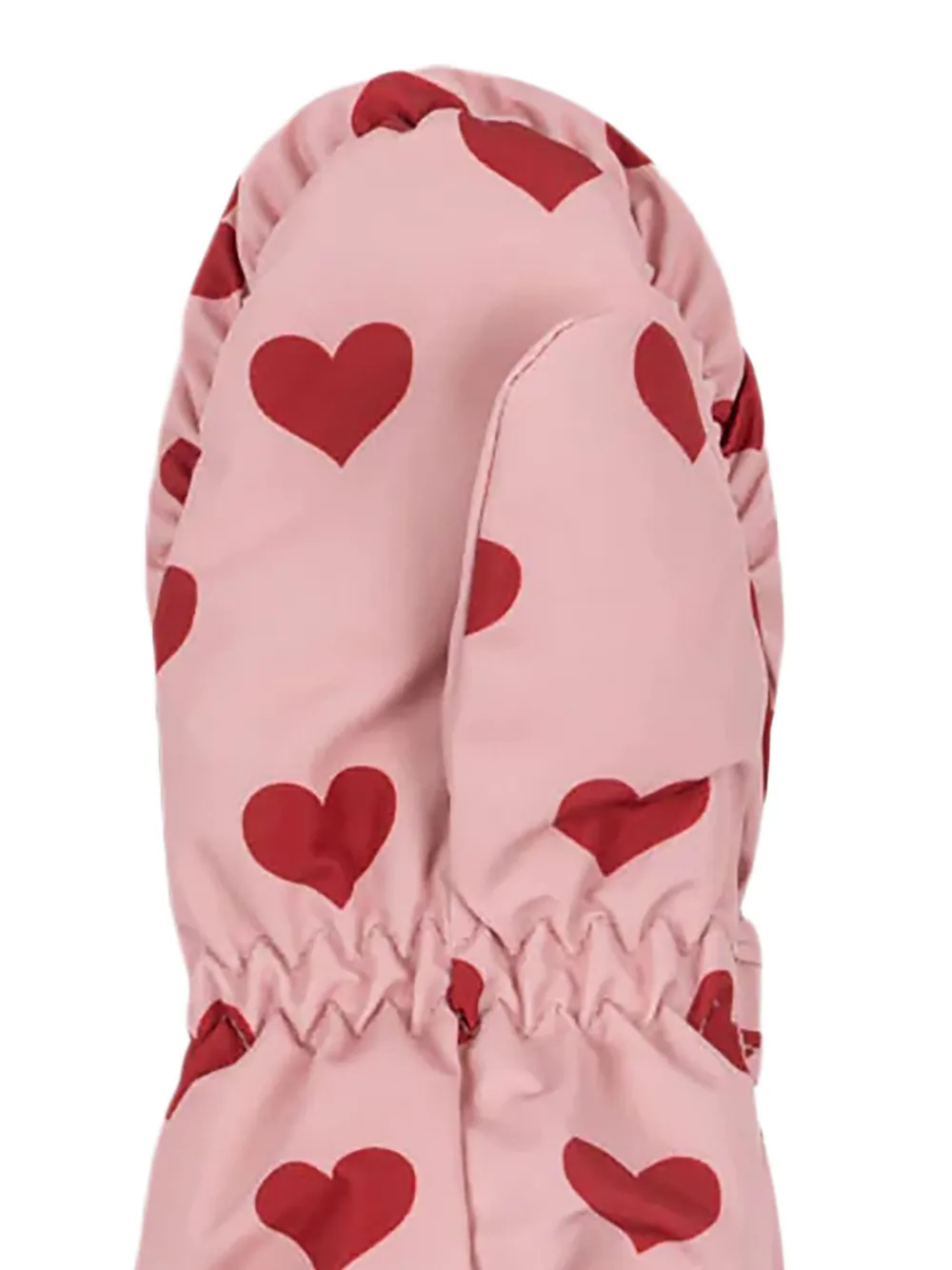 Konges Sløjd Nohr wanten met hartpatroon en gesp Roze