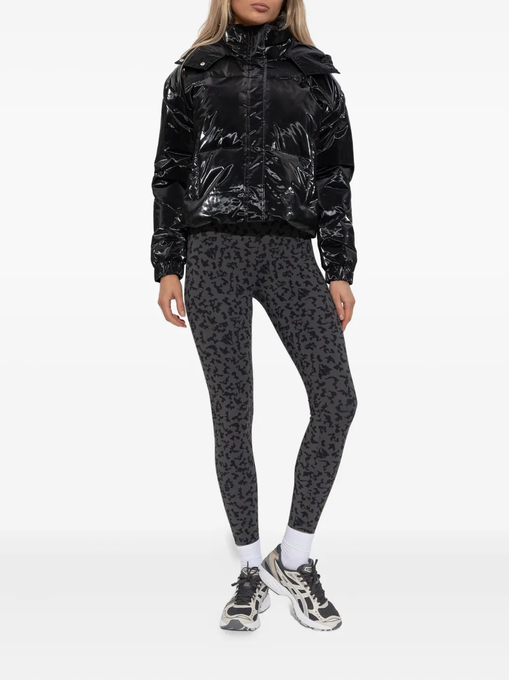 Ea7 Hooded Padded Jacket In Black