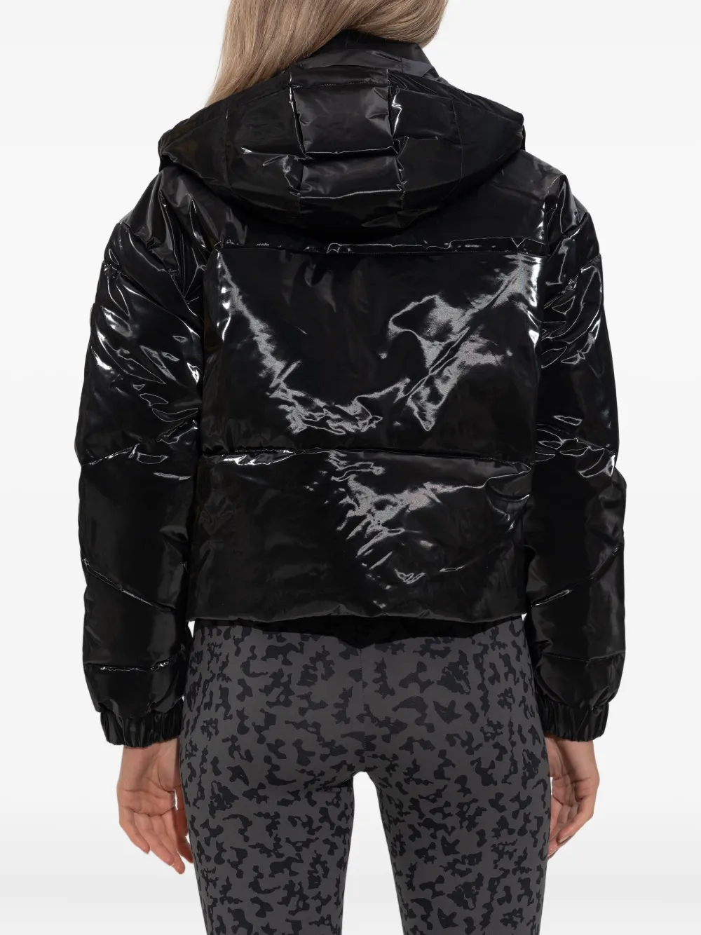 Ea7 Hooded Padded Jacket In Black