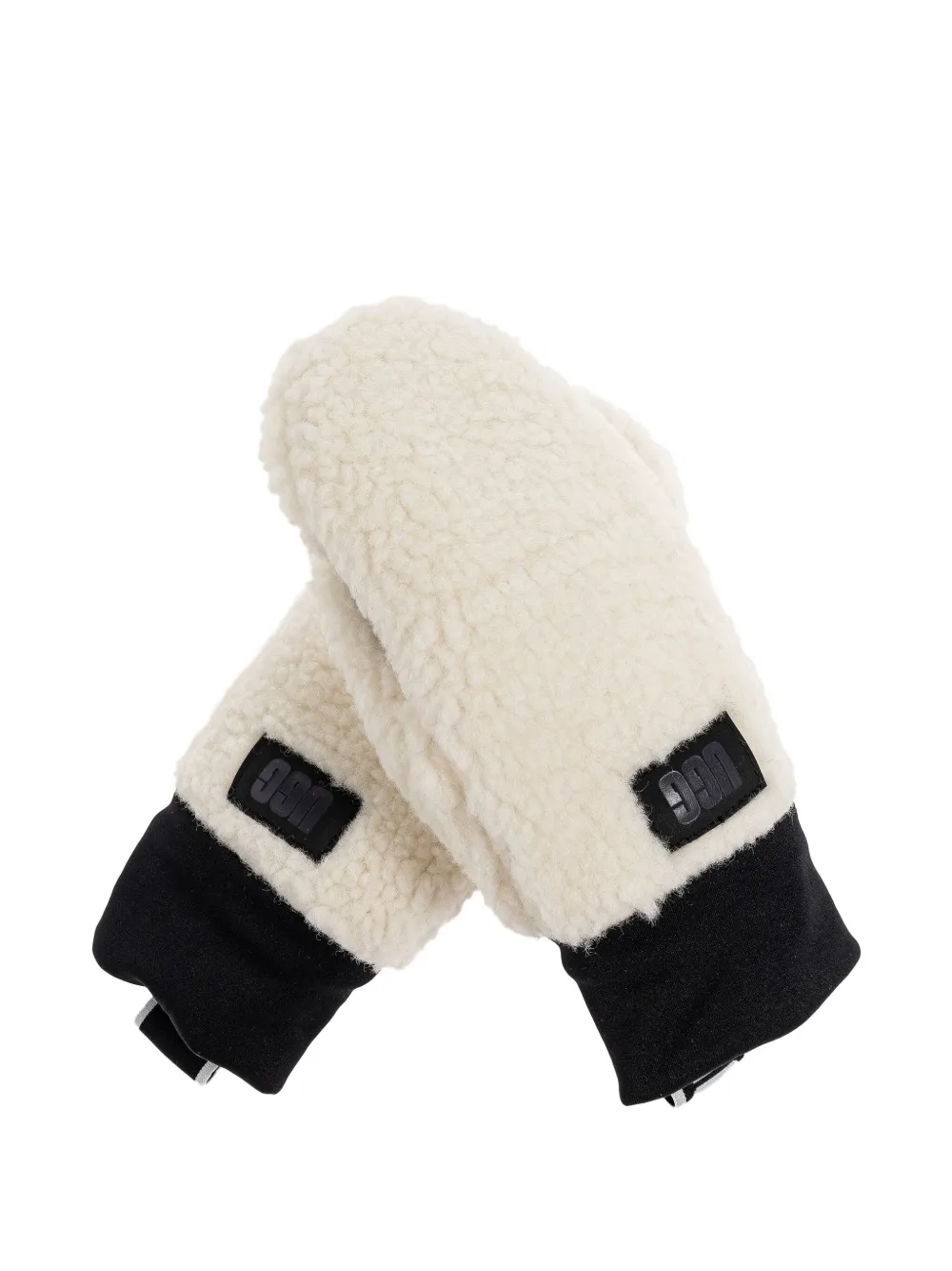 UGG logo-patch mittens - Beige
