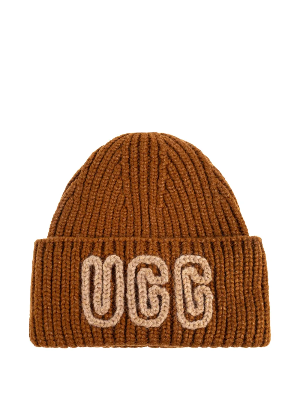 Ugg Ribbed Beanie Hat In Brown