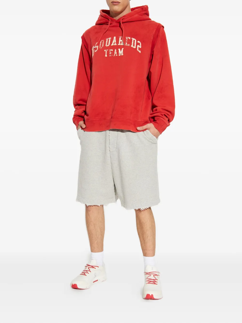 DSQUARED2 shorts deportivos con bordes sin rematar | Shorts para correr | Image 2