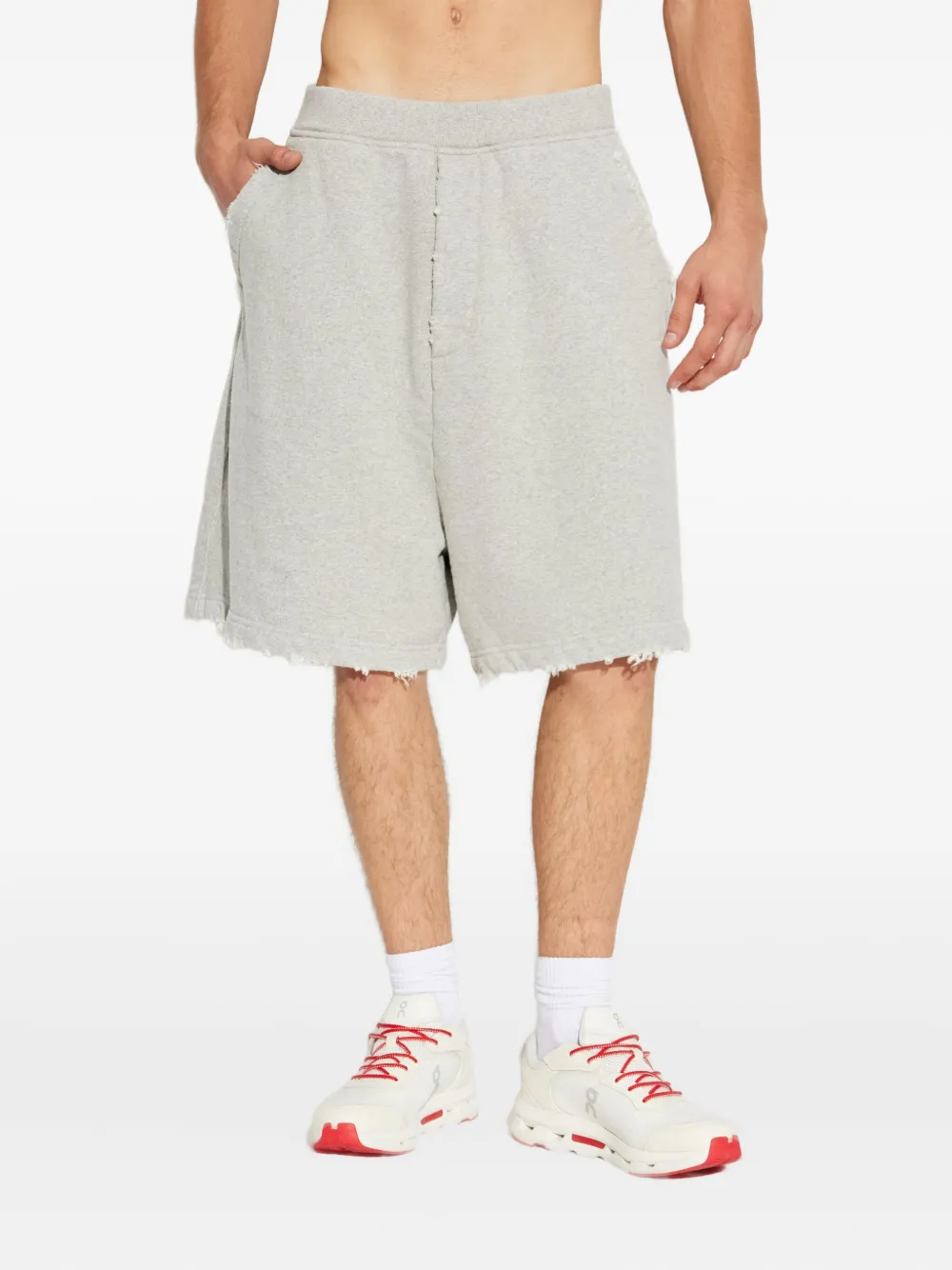 Dsquared2 Raw-cut Track Shorts In White