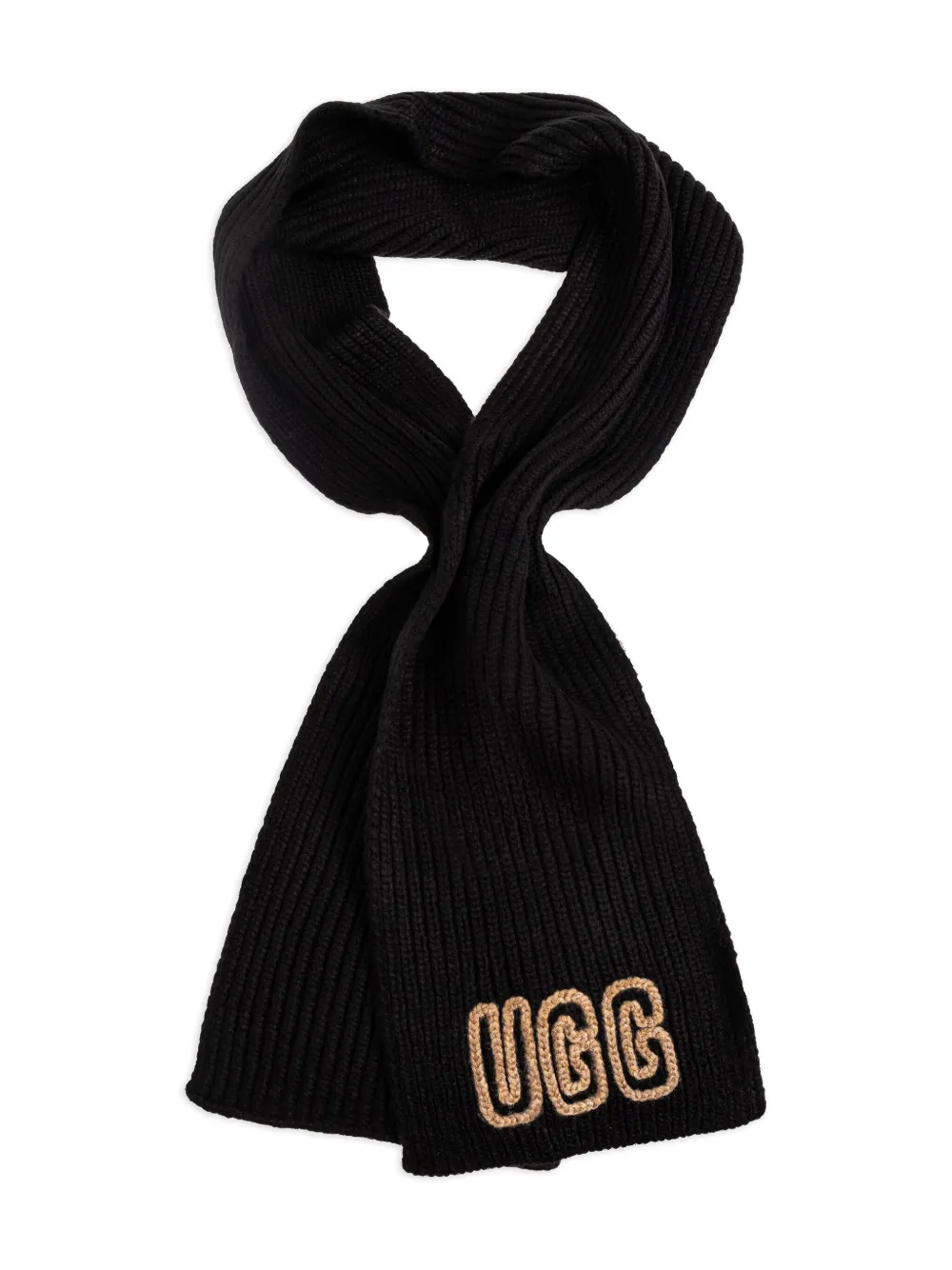Ugg Crafted Chunky Rib Scarf In Black
