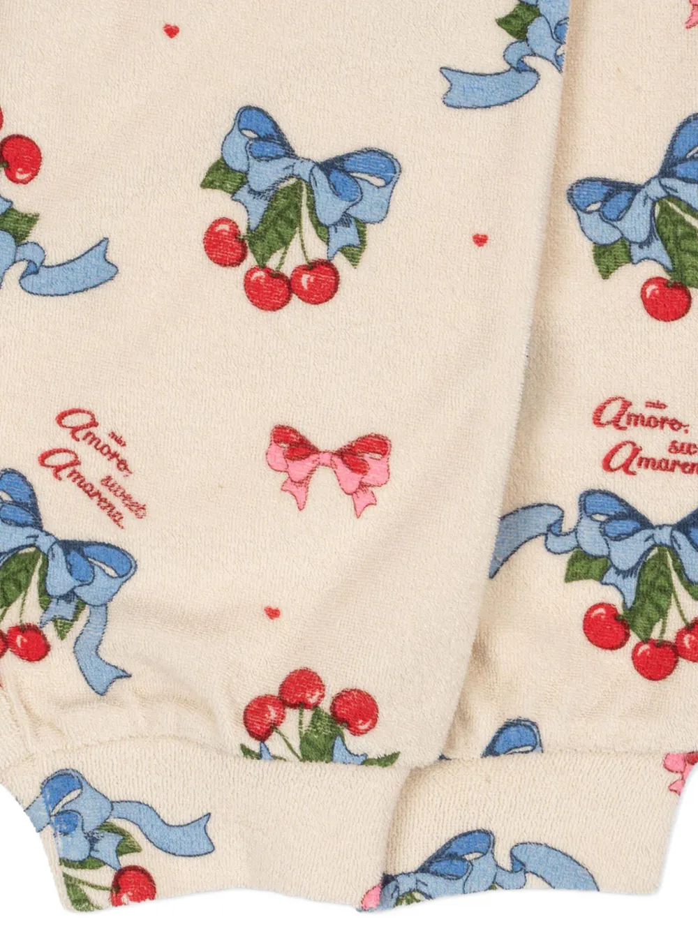 Konges Sløjd Trainingsbroek met strikprint Beige