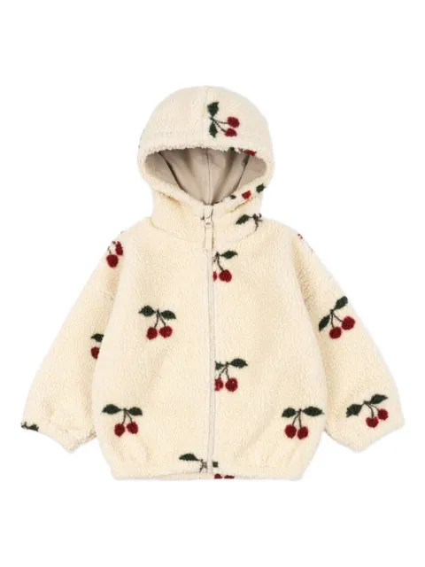 Konges Sløjd Jody cherry-print teddy hoodie