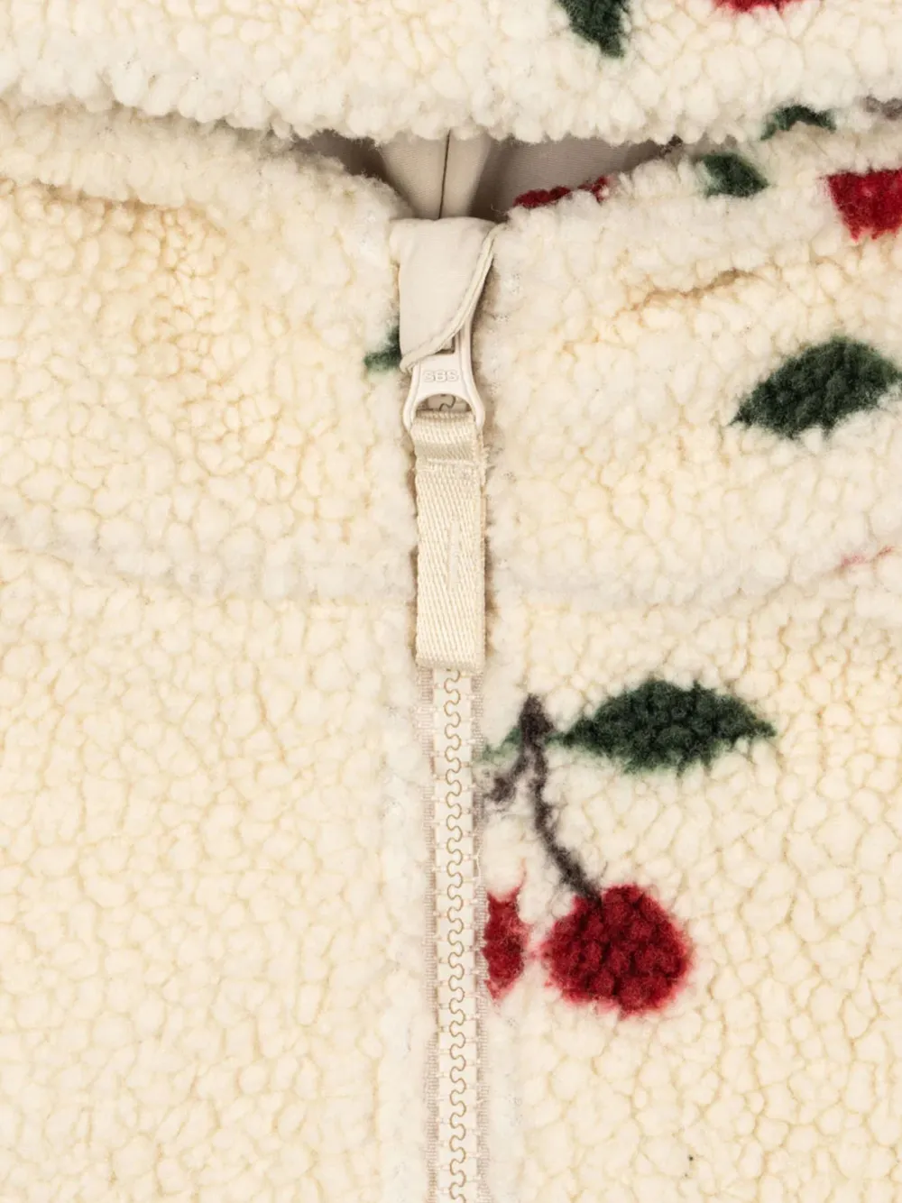 Konges Sløjd Jody hoodie met kersenprint Beige