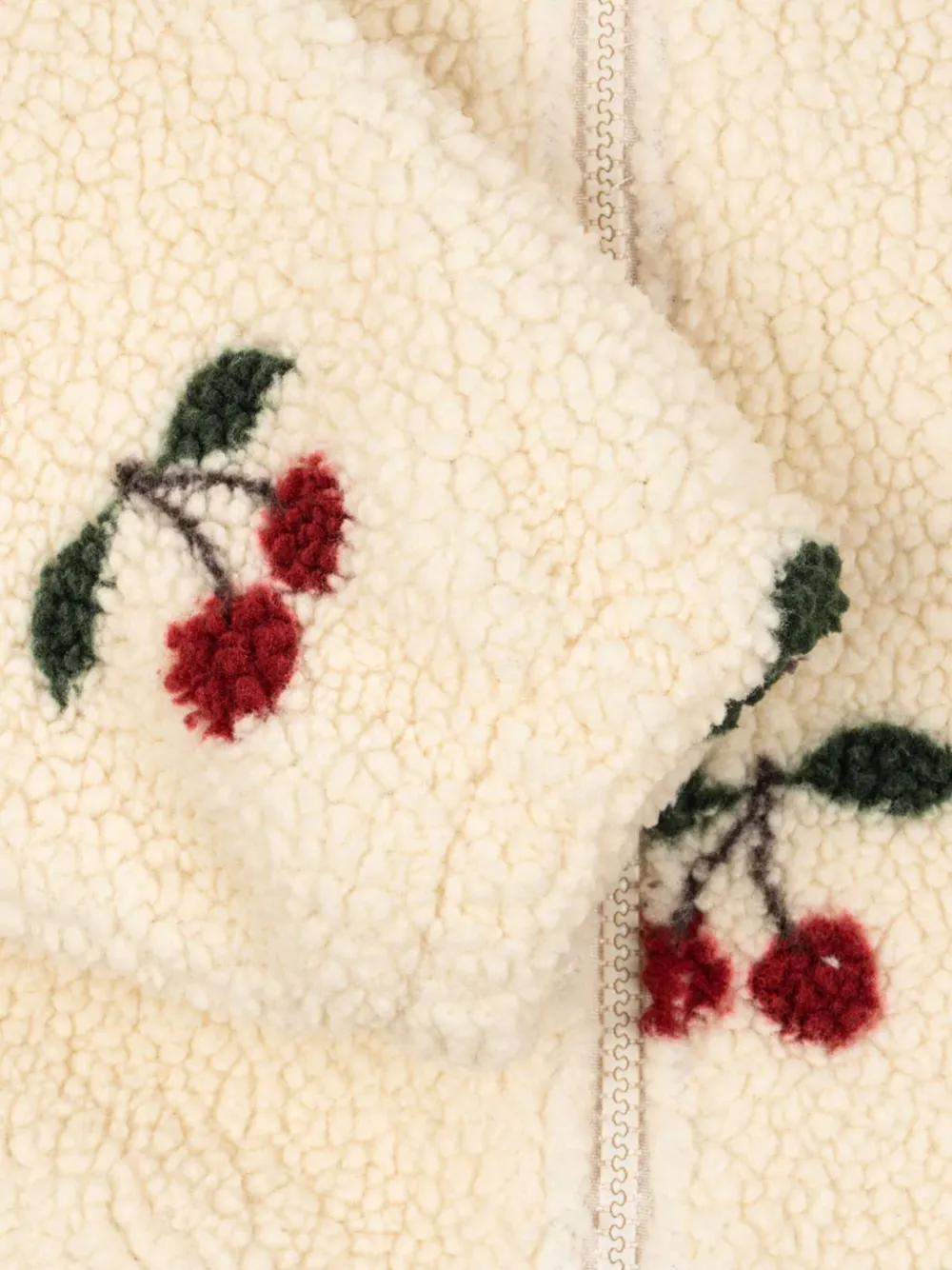 Konges Sløjd Jody hoodie met kersenprint Beige