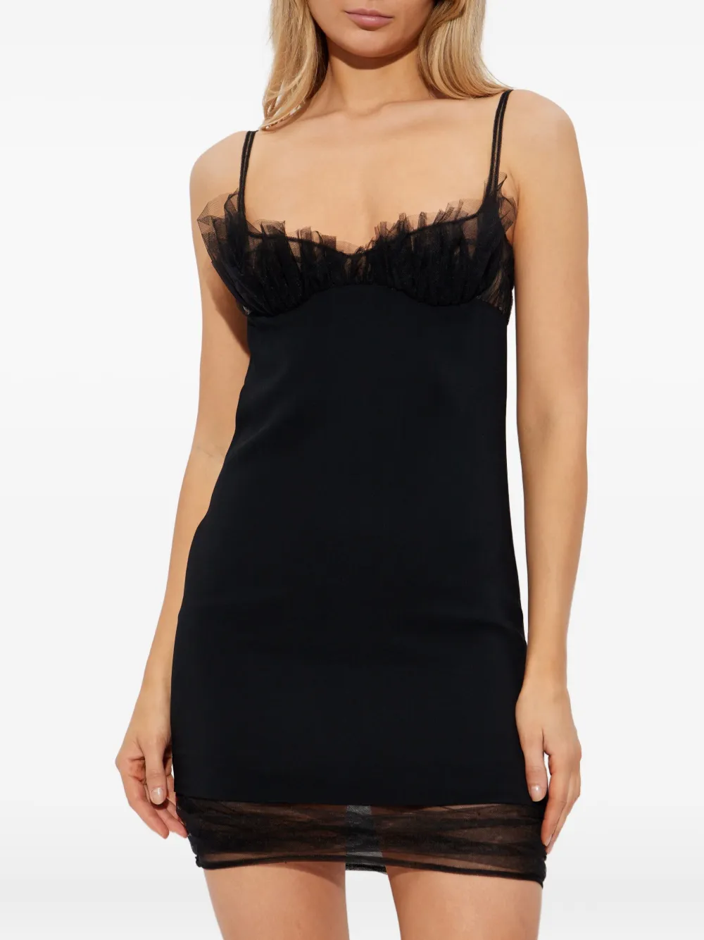 DSQUARED2 Mini-jurk met tule afwerking Zwart