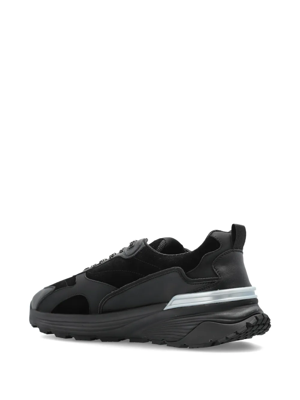 Iceberg Sneakers met vlakken en veters Zwart