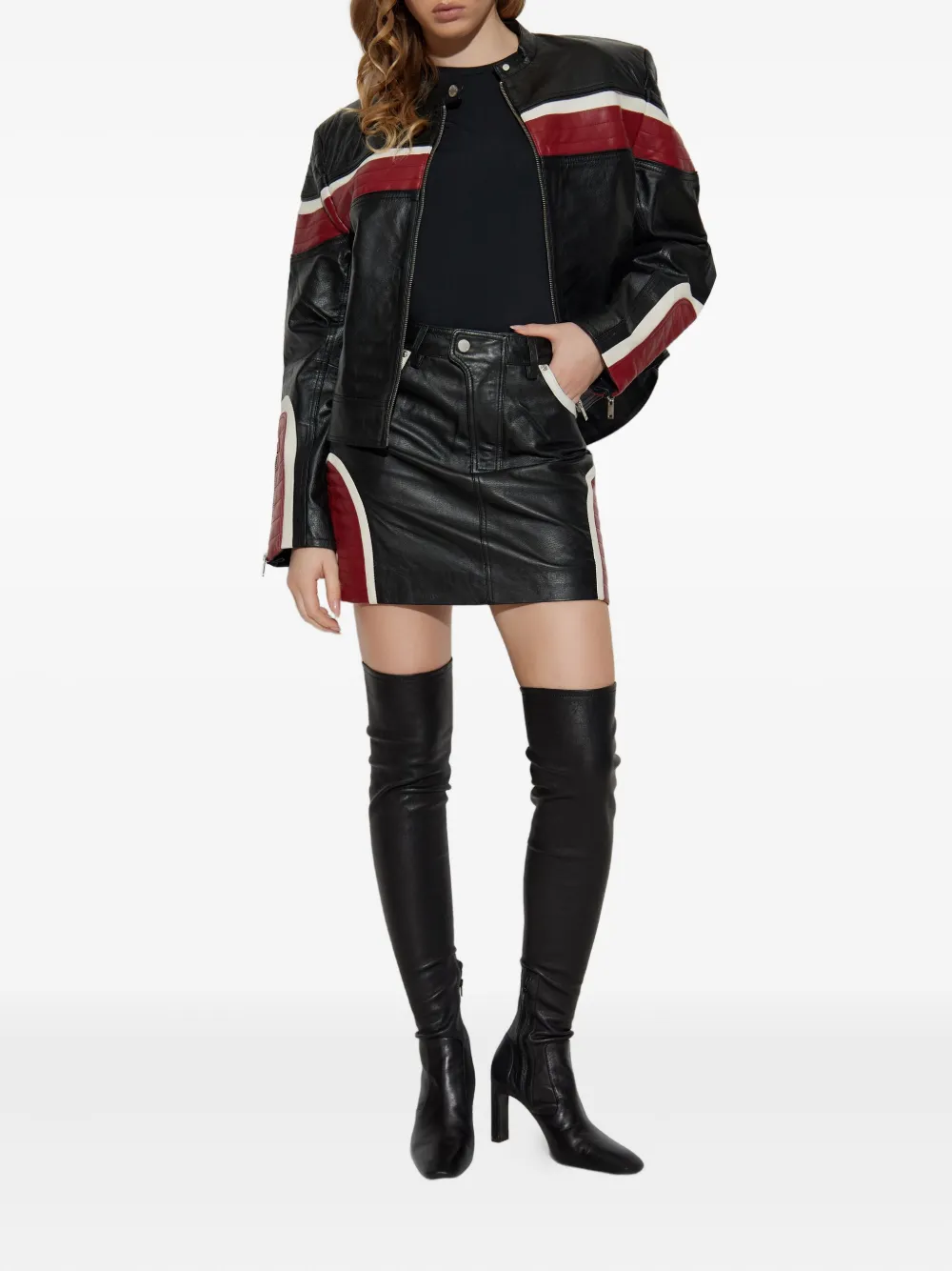Gestuz panelled leather skirt | A-Line Skirts | Image 2