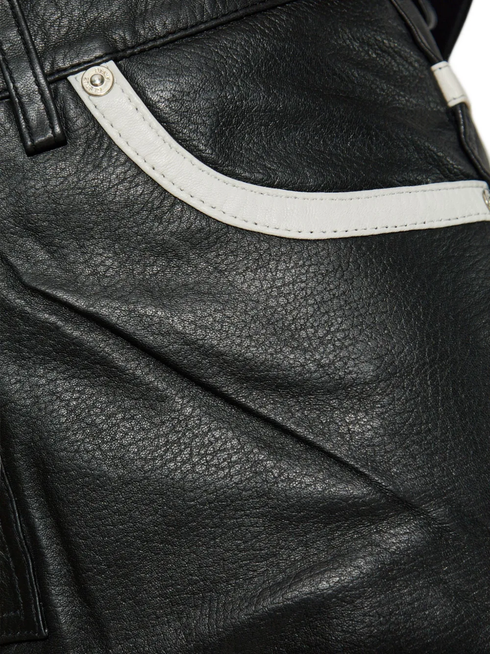 Gestuz Panelled Leather Skirt In Black