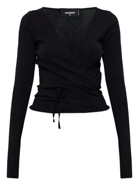 DSQUARED2 haut cache-cœur à effet métallisé
