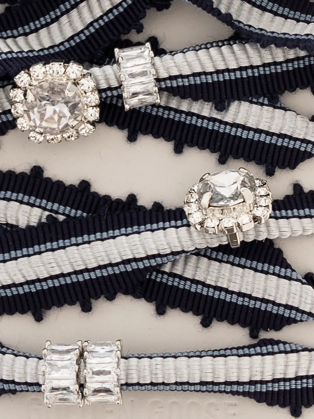 Golden Goose Schoenveters verfraaid met kristallen Blauw