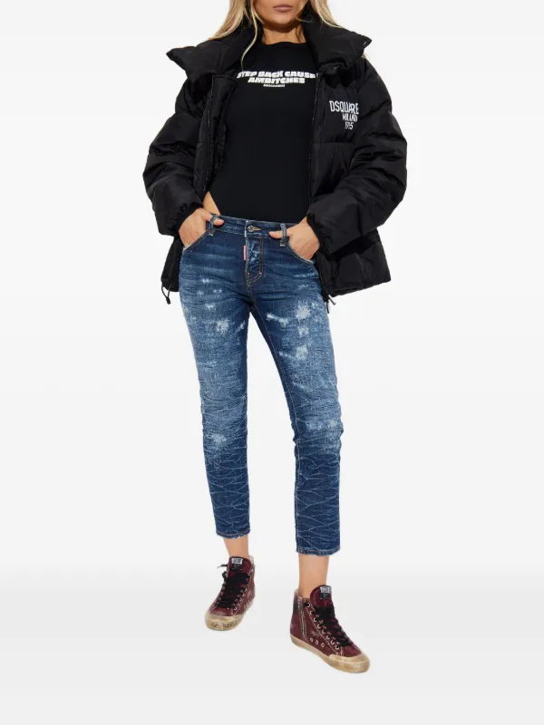 DSQUARED2 Cool Girl ダメージ ジーンズ | ブルー | FARFETCH JP