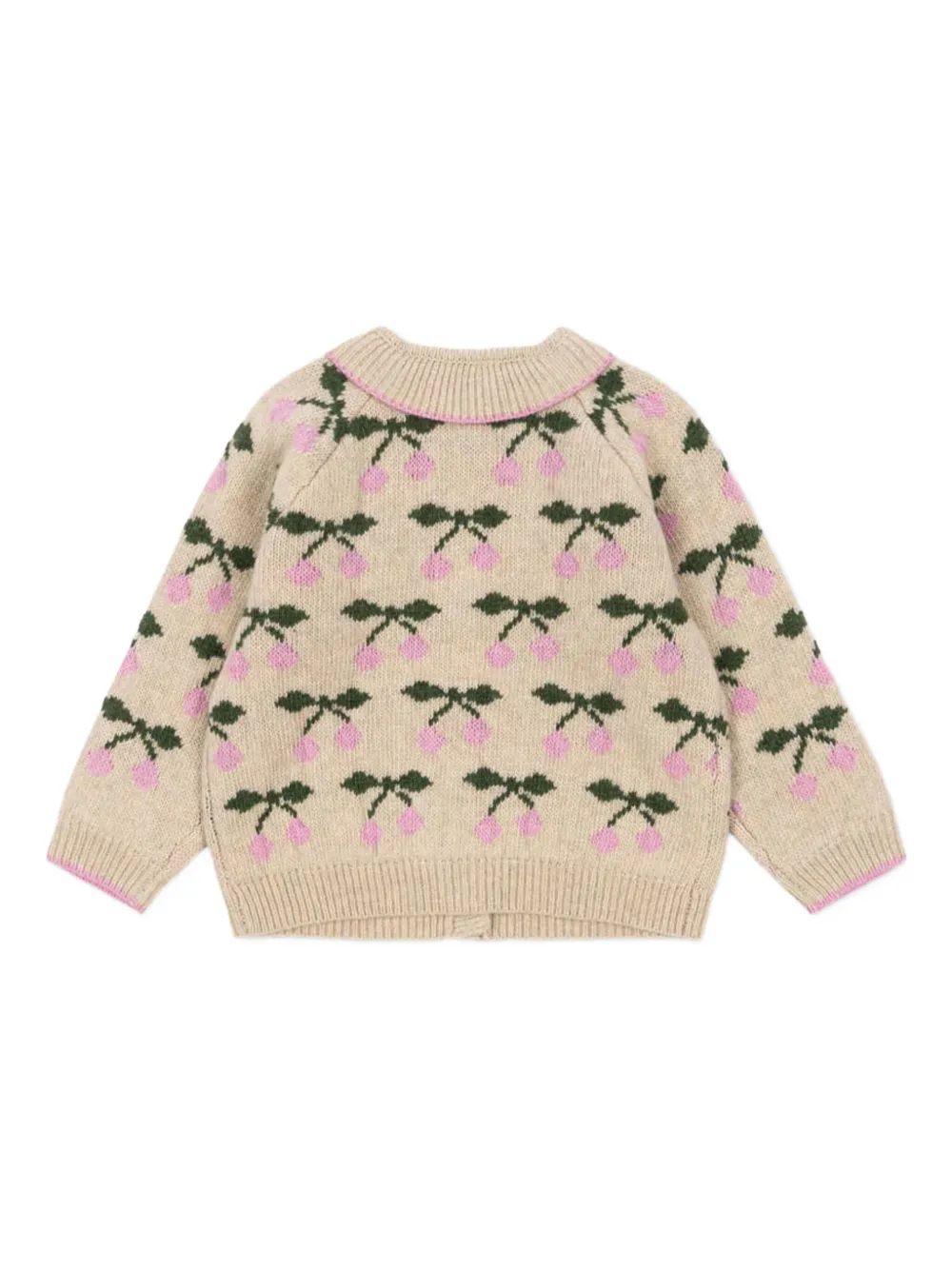 Konges Sløjd Belou vest met kersenprint en kraag Beige