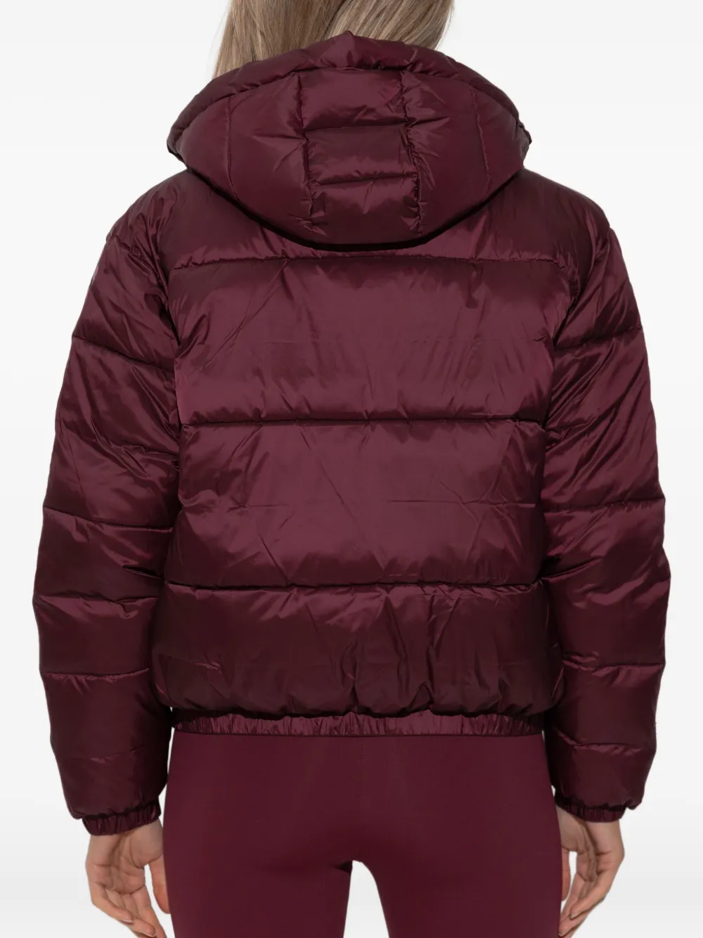 Ea7 Hooded Logo Jacket In Red