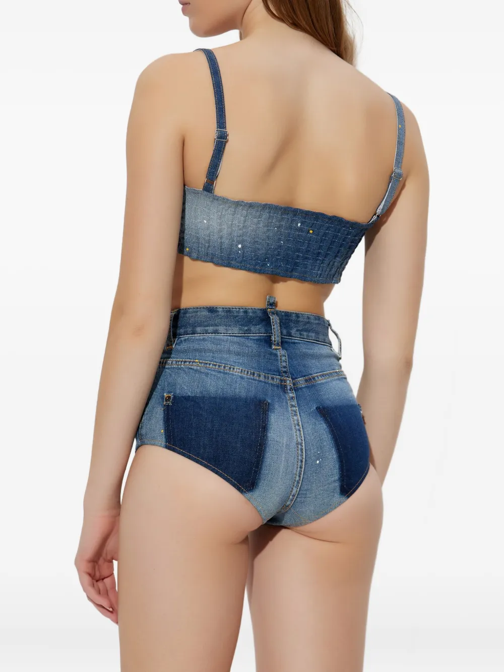 DSQUARED2 x Better top met vlakken Blauw