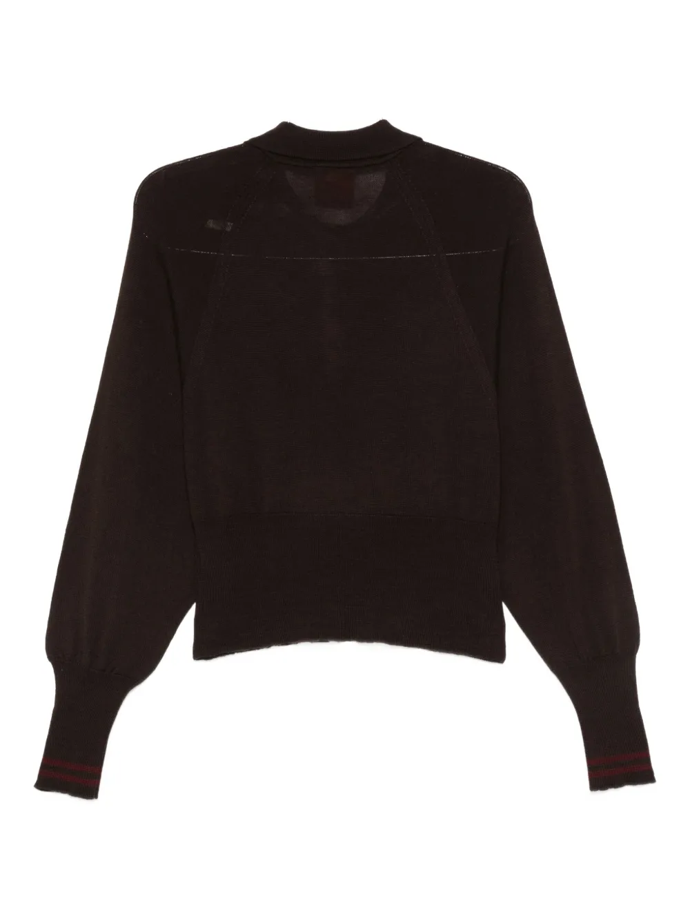 Merci button polo shirt - Bruin