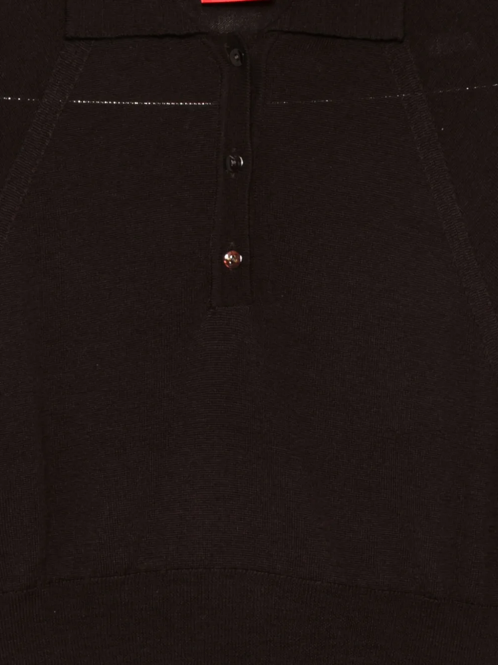Merci Button Polo Shirt In Brown
