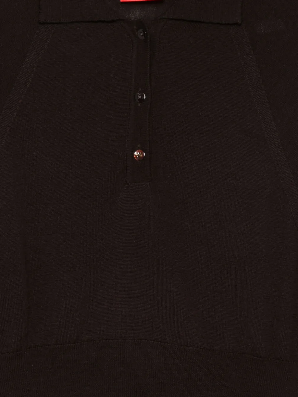 Merci Poloshirt met knopen Bruin