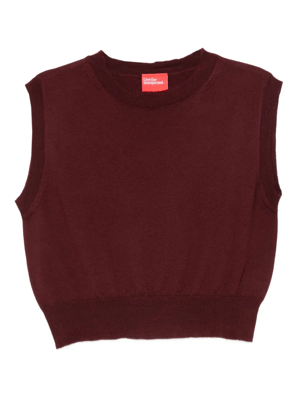 Merci sleeveless cropped top | Red | Image 1