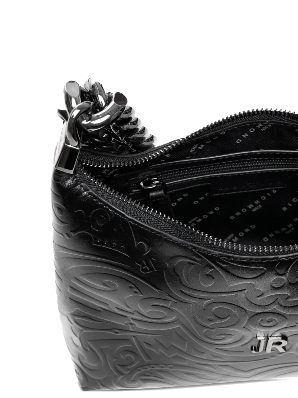Embossed Chain Shoulder Bag
