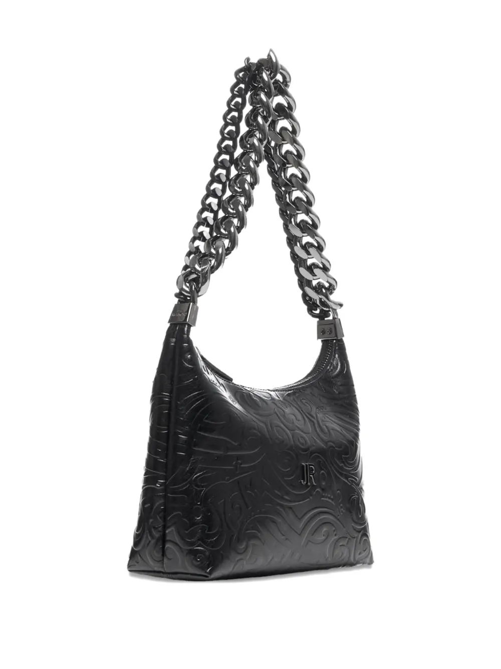 Embossed Chain Shoulder Bag