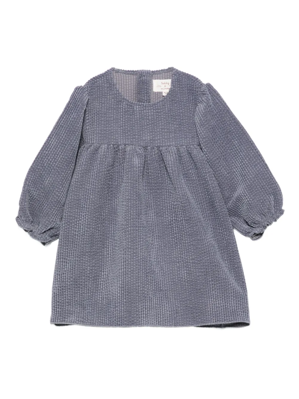 TEDDY & MINOU waffle-knit dress | Blue | Image 1