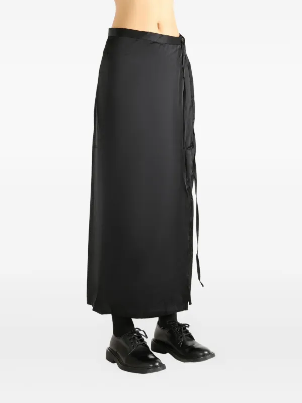 ATELIER NEW YORK tie-wrap Skirt | Black | FARFETCH