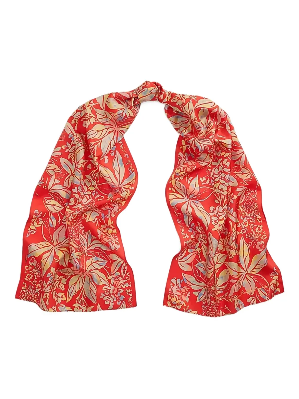Lauren Ralph Lauren floral-print silk scarf | Orange | Image 1