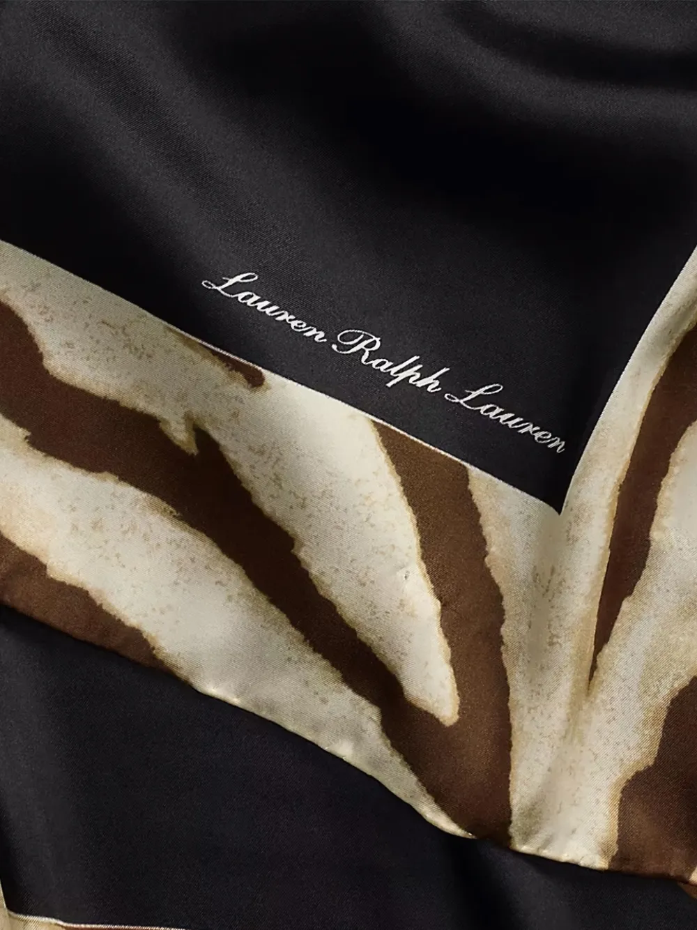 Lauren Ralph Lauren Zijden sjaal met ceintuur - Zwart