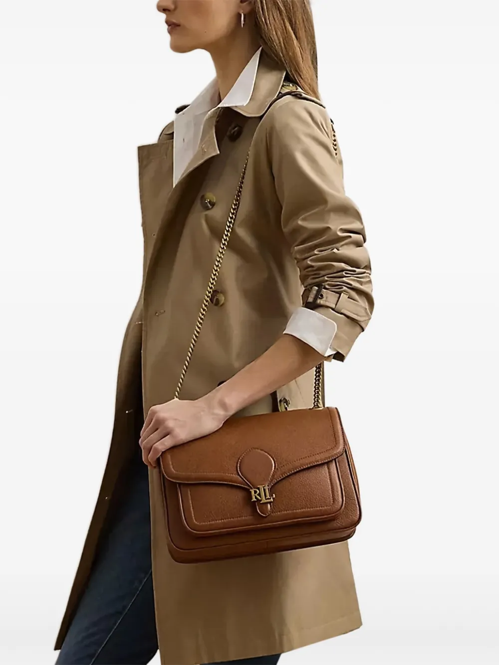 Lauren Ralph Lauren Bradley schoudertas - Bruin