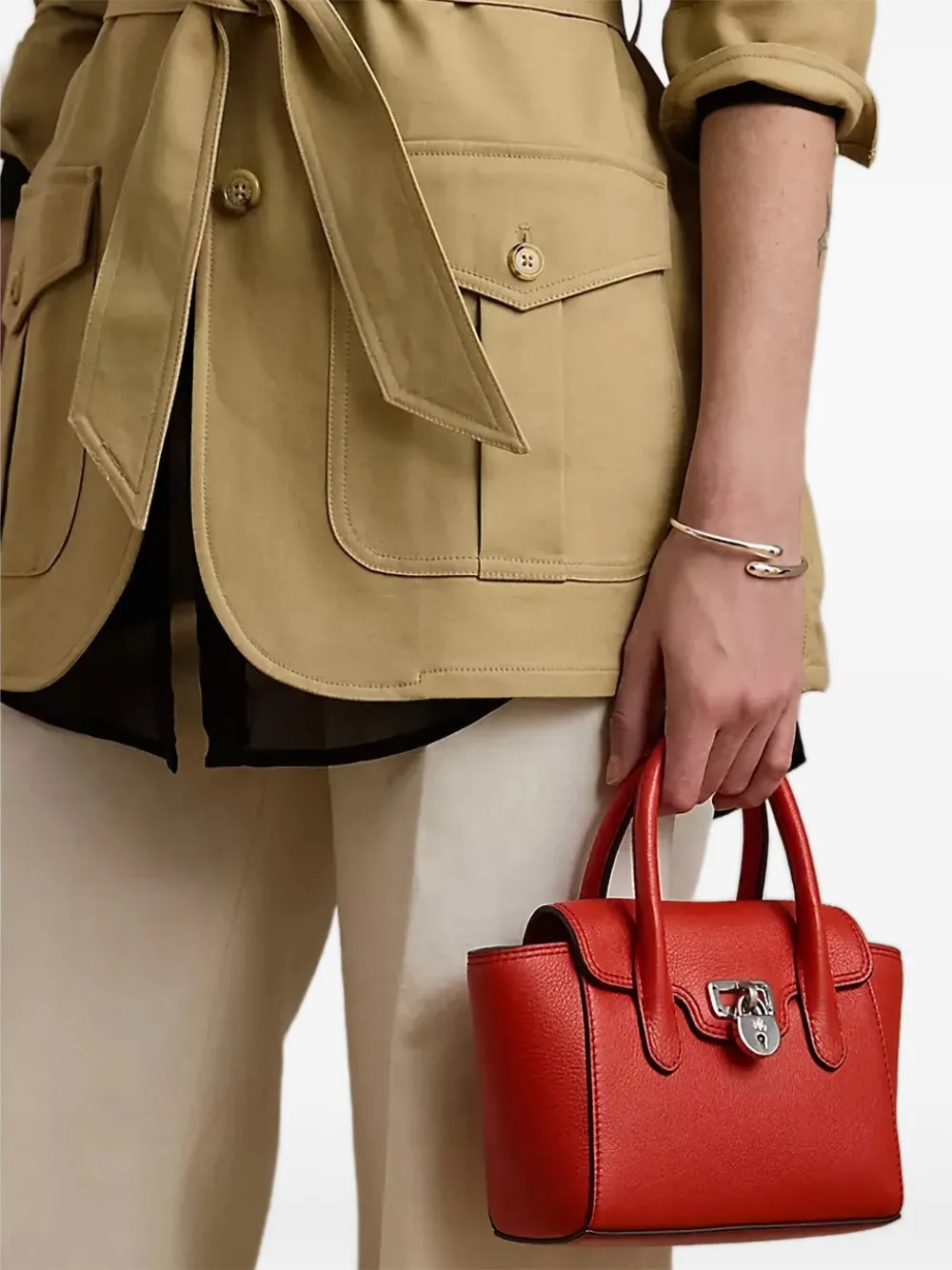 Lauren Ralph Lauren Kleine Tanner tas Oranje